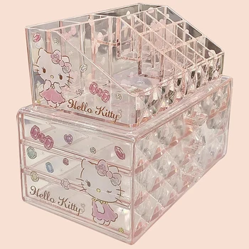 Sanrio Hello Kitty Sahtel Meik Korraldaja Meik Pintsel Multifunktsionaalne Korraldamine Boxs Desktop Meik Kirjatarvete Ladustamise Kasti
