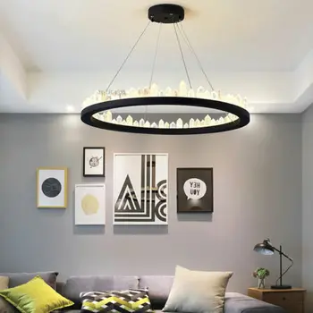 Kaasaegne K9 Selge Kristall Ringi Rippus Lamp Ring LED-Lühter Ripats, Lae Valguse Eest elutuba, Magamistuba Home Decor