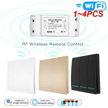 Tuya RF433+WIFI Traadita Kaugjuhtimispult Smart Switch Smart Elu APP Alexa Kodus MS-101WR 90-250V