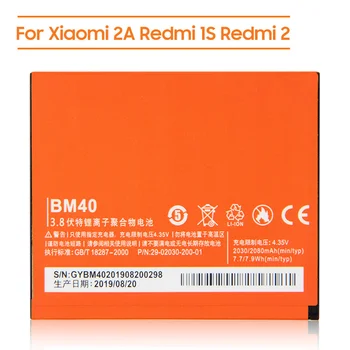 Asendamine Aku BM40 Jaoks Xiaomi Mi 2A Redmi 1S Redrice 2 BM44 BM41 Laetav Telefoni Aku 2080mAh