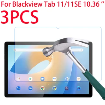 3TK Jaoks Blackview Tab 11 SE 10.36 tolline Tablett Karastatud Klaasist Ekraan Kaitsja Must Vaade 11 9H Selge HD kaitsekile