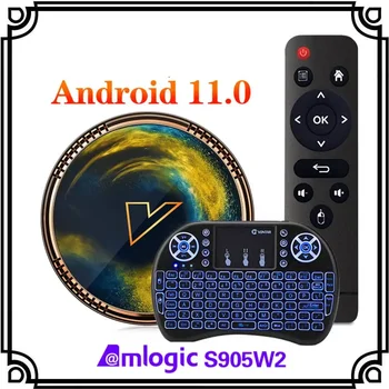 Uus X2 Android 11.0 TV BOX Amlogic S905W2 4GB RAM, 64GB ROM) Smart 4K Media Player Android 11 AV1 Dual Wifi 2G 16G Set Top Box