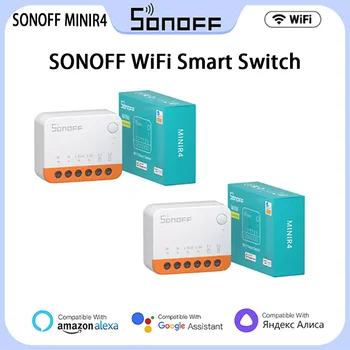 Sonoff MINIR4 WiFi Smart Switch 10A Mini Extreme 2-Way Smart Home Kontrolli Relee Toetada R5 S-MATE Hääl Alexa Alice Google Kodu