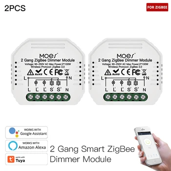 Smart Dimmer Module Mini Switch 2 Ne Lüliti Ajastus Smartlife/Tuya APP Hääl Kaugjuhtimispult Alexa Kodu