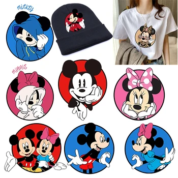 Disney Miki Hiir Raud Riided Plaastrid Minnie Mouse Kuum Üleandmise Riided Kleebis Armastavad T-särk Topp Plaaster Mütsid Applique