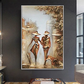 Imeline Armastus Romantiline Paar Plakat Home Art Huvitav Lõuendile Maali Prindi Seina Art Pilt Elutuba Teenetemärgi Cuadros
