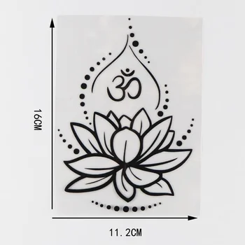 Kaasaegne Cartoon Vinüül Kleebis Auto Decal Dekoratiivse Stiili Budistliku Lotus Must/Hõbe Lada Kleebised 11.2 X16CM