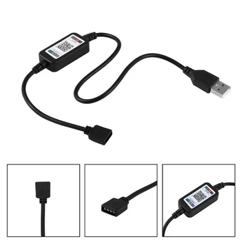 Mini Bluetooth-5-24V Nutikas Telefon Kontrolli RGB LED Strip Light Controller USB Kaabel, Bluetooth 4.0 Mobile Telefon Töötleja