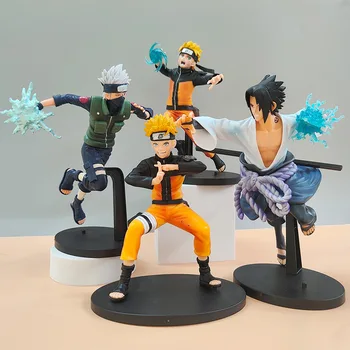 Anime Naruto Joonis Sasuke Uchiha Hatake Kakashi Tegevus Figuriin PVC Kuju Lapsed Mänguasjad Kingitus Kaunistused Laekuva Nukud