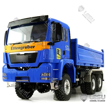 LESU 1/14 RC-Dump Truck Hüdraulilised Tõsteseadmed 6x6 MAN TGS Kolm-viis 3 Suunda Kallur Poiss Mänguasjad Kingitus Tuled Heli ESC TH16711