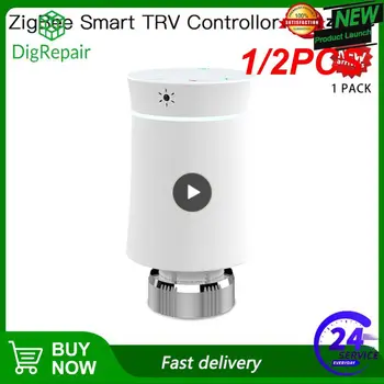 1/2TK Smart Termostaat hääljuhtimine Zigbee3.0 Radiaator Ajam Ventiili Juhtmeta Kaugjuhtimispult Trv Temperatuuri Kontroller Tuya