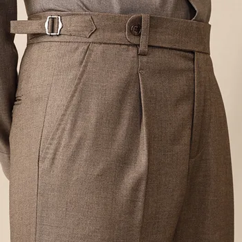 Itaalia Mens Villa Ametliku Pant Pantalones Hombre 2023 Kleit, Lühikesed Püksid Meestele Briti Kõrge Vöökoht Pikad Püksid Meeste Sotsiaalse Pükste