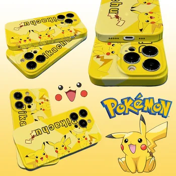Pokemon Pikachu kawaii telefon case for iPhone 11 12 13 14 Pro Max X XS XR XSmax 7 8 Plus Armas Anime Multikas raske tagasi katab kest