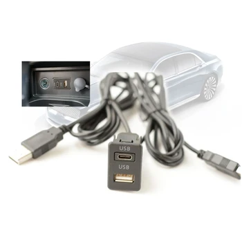 Auto Armatuurlaua pikenduskaabel USB Type-C-Panel Flush Mount pikendusjuhe Auto Võimsus Seadmed