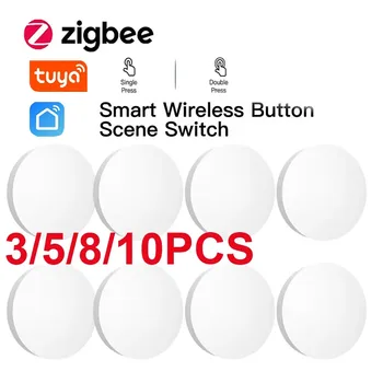 Tuya ZigBee Nupp Stseeni Lüliti Smart Home Kontrolli Multi-Stseen Seos Smart Wireless Switch Töötab Smart Elu APP