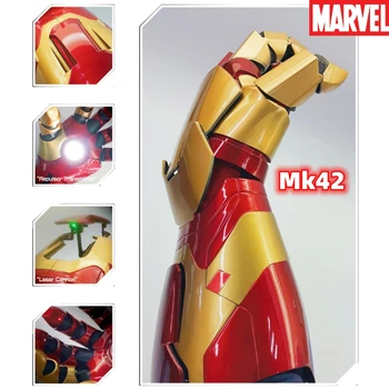 Kuum Mk42 Marvel Avengers 1:1 Iron Man Hõõguv Käe Kindad Cosplay Tulemuslikkuse Kantavad Rekvisiidid Joonis Mänguasjad, Kingitused