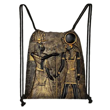 Retro Egiptuse Kunst Stiil Trükkimine Nöör-Egiptuse Vaarao Anubis Reisi Seljakotid Naiste Vabaaja Jalatsid Õlakott Kingitus