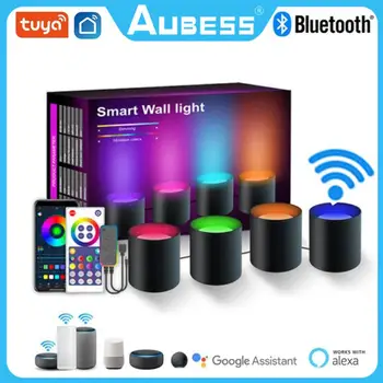 AUBESS Tuya RGBIC Smart Home LED Allvalgusti Kaasaegne Reguleeritav, Kohtvalgustid Kontrolli Sise-Spot Lambid elutuba Home Decor