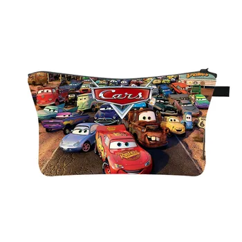 Pixar Cars Lightning McQueen Meik Kotid Cartoon Tüdrukud Kosmeetika Tõmblukk Pouchs Reisi Daamid Kott Naiste Kosmeetika Kott