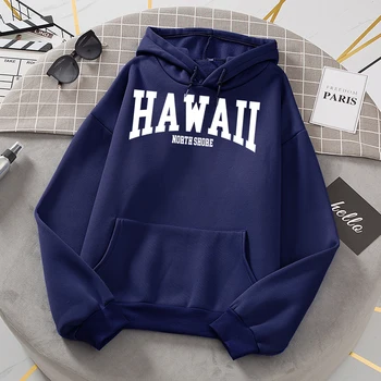 Hawaii North Shore Naljakas Trükkimine, Hupparit Unisex Street Pehme Topp Liiga Soe Hoody Hip-Hop Vabaaja Naiste Pullover Tops