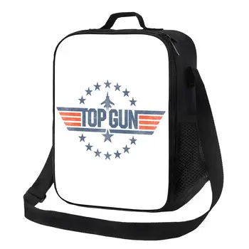 Tom Cruise Maverick Filmis Top Gun Termiliselt Isoleeritud Lunch Bag Naiste Kaasaskantav Lõuna Tassima Lapsed Kooli Säilitamise Bento Toidu Box