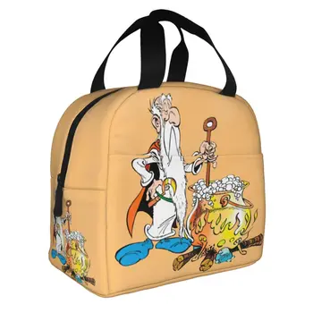 Asterix Ja Obelix Anime Isoleeritud Lõuna Kott Termilise Kott Jahu Konteiner Cartoon Suure Mahutavusega Tassima Lunch Box Toidu Kott Piknik