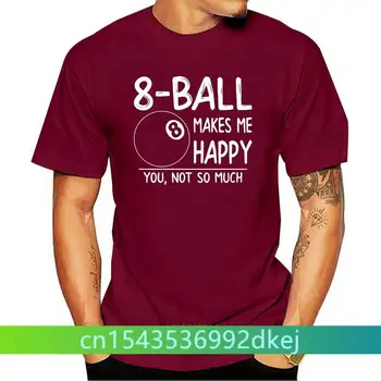 Bassein Särk 8 ball teeb mind õnnelikuks, sa ei ole nii palju bassein särk, bassein tshirt, piljard t-särk, piljard särk, bassein kingitused