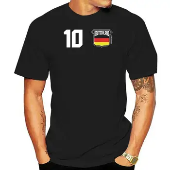 Threadrock Mens Team Deutschland Jalgpalli T-särk Saksamaa Lipp