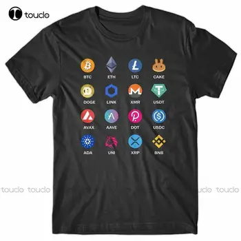 Lahe T-Särk - Krüpto Logod Ethereum Litecoin Bitcoin Doge Xrp Õpetaja Tshirts Kohandatud Aldult Teen Unisex Mood Naljakas Retro Uus