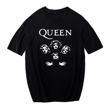Suvel T-särgid Meestele Glitter-Rock Bänd Queen Print T-särk Streetwear Kõrge Kvaliteediga O-kaeluse Esteetiline Punk Tees Free Shipping