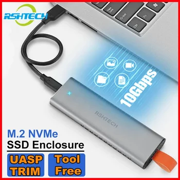 RSHTECH SSD Ruum 10Gbps USB-3.1/3.2 Gen 2 Välised M. 2 NVMe SATA SSD Adapter Toetab M ja B&M Võtmed UASP &Sisekujundus