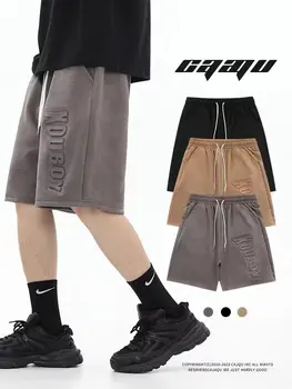 Kirja Vaht Prindi Vabaaja Lühikesed Püksid Meestele Suvel Hip-Hop Mood Y2K lühikesed Püksid Mees Streetwear Korvpalli korea Streetwear šor