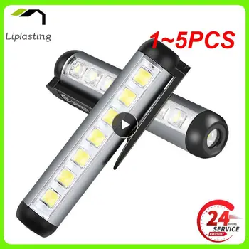 1~5TK Mini LED Taskulamp USB Laetav Ees Lamp XPE+pool Lambi 7 COB Veekindel Kiire Laadimine Kerge Töö Laterna