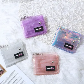 PVC Läbipaistev Kaardi Foto Rahakott Naiste puhul Tüdruk Selge Krediitkaardi Omanik Kott korea Glitter Äri-ID-Kaardid Kott-Rahakott