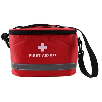 5X Väljas First Aid Kit Sport Telkimine Kott Kodus Avarii Ellujäämise Pakett Punane Nailon Silmatorkav Risti Sümbol