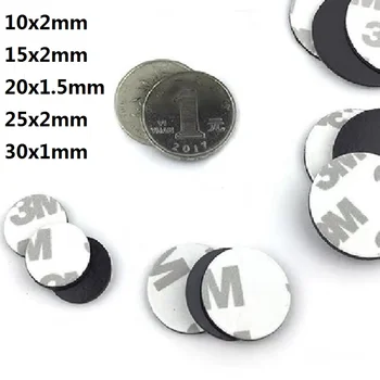 Isekleepuv Magnet Dia 10-30mm, Paksus: 1-2mm Ring Kummist Paindlik Väike Kleepuv Magnetid Ketas, Käsitöö, Hobi ja Külmkapp